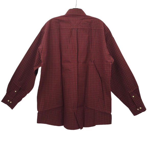 Vintage 2002 Tommy Hilfiger Button Front Shirt Mens 16.5 Holiday Tartans Plaid - Picture 2 of 15